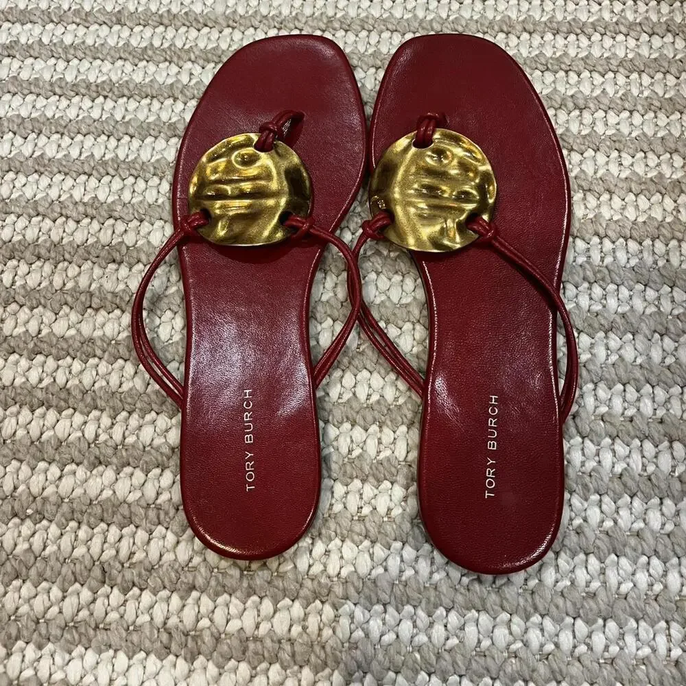 Tory Burch Women's Patos Leather Sandals - Picture 5 of 7